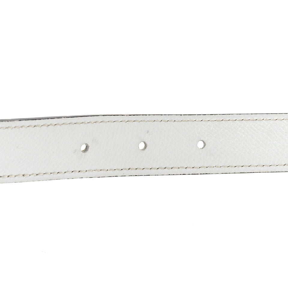 Hermes Swift Epsom 24mm Mini Martelee Constance Belt 90 Jaune Poussin White