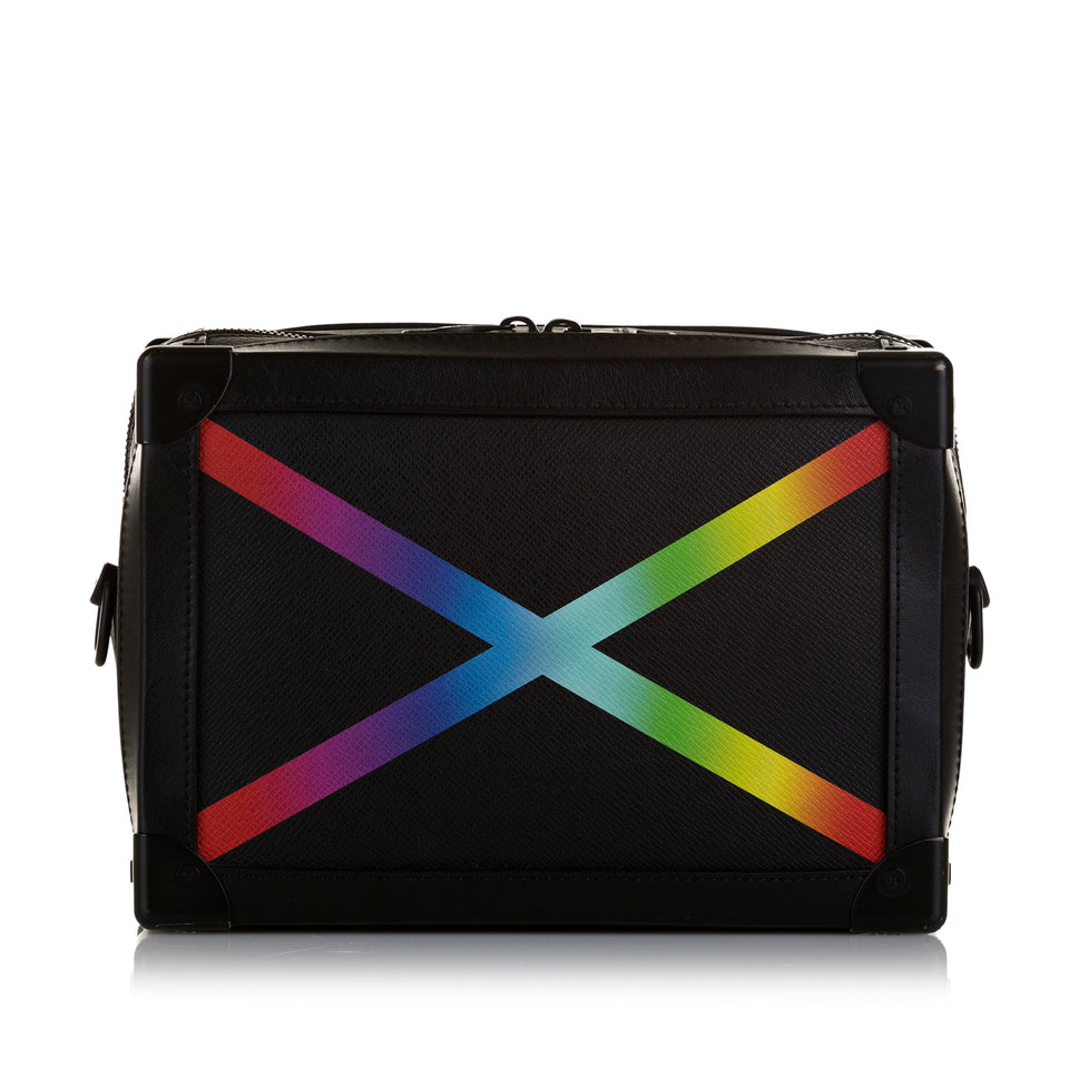 Louis Vuitton Soft Trunk Rainbow Printed Taïga Leather Handbag