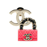 Chanel Metal Coco Mark Matelasse Bag Motif Brooch B23C