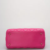 Christian Dior Pink Lady Dior in Cannage Lambskin Leather with Gold Hardware Medium