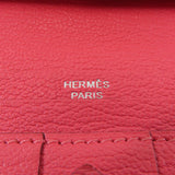 Hermes Bear Souffle Rose Azare Silver Metal Fittings Long Wallet