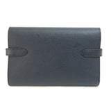 Hermes Kelly Compact Navy Silver Metal Fittings Bi-fold Wallet