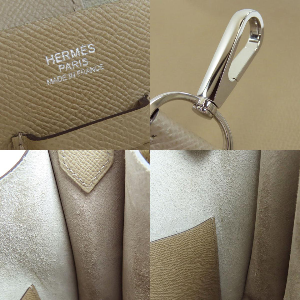 Hermes Evelyn Serie PM Etoupe Silver Hardware Shoulder Bag Epson