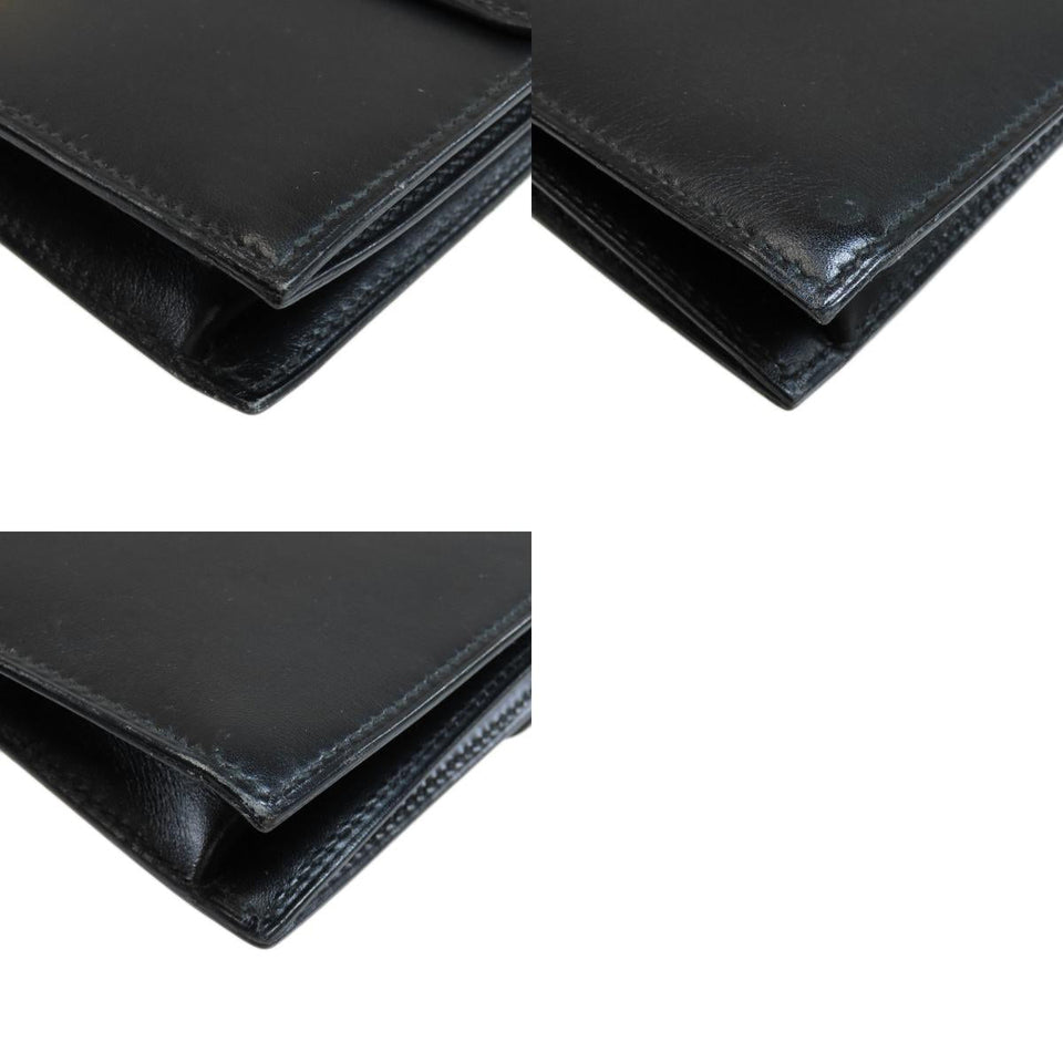 Hermes Pochette Jet Black Gold Hardware Second Bag Box Calf