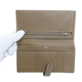 Hermes Bearn Souffle Etoupe Silver Metal Fittings Long Wallet