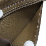 Hermes Bearn Souffle Etoupe Silver Metal Fittings Long Wallet