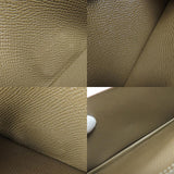 Hermes Bearn Souffle Etoupe Silver Metal Fittings Long Wallet