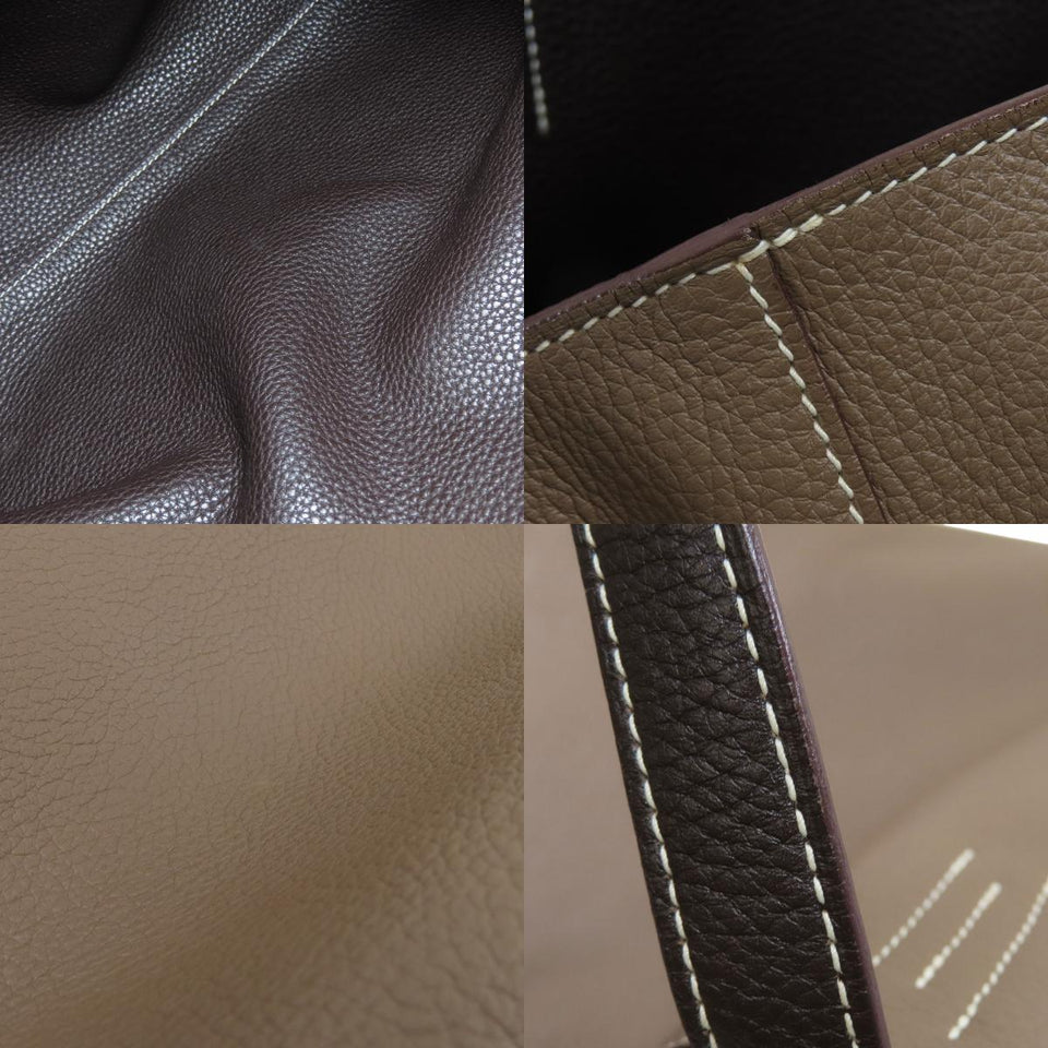 Hermes Double Sense 45 Etoupe Chocolat Tote Bag Taurillon