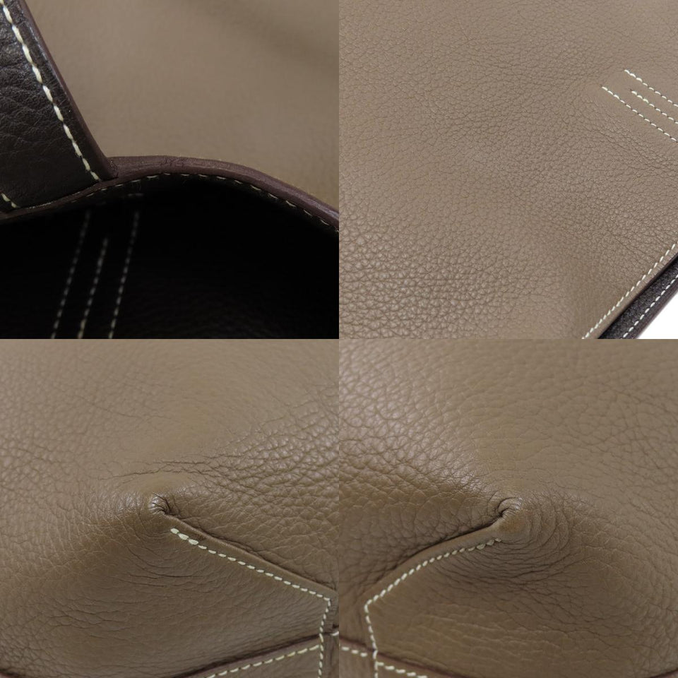 Hermes Double Sense 45 Etoupe Chocolat Tote Bag Taurillon