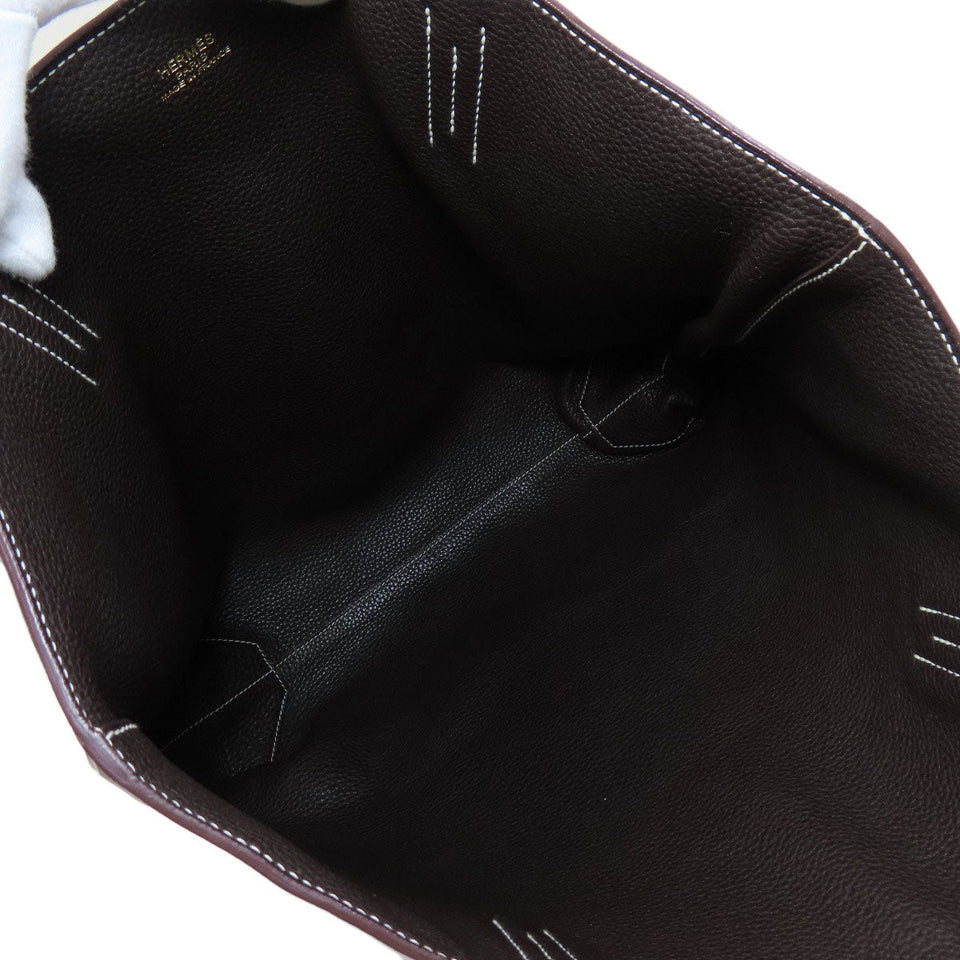 Hermes Double Sense 45 Etoupe Chocolat Tote Bag Taurillon