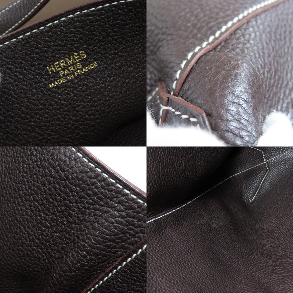 Hermes Double Sense 45 Etoupe Chocolat Tote Bag Taurillon
