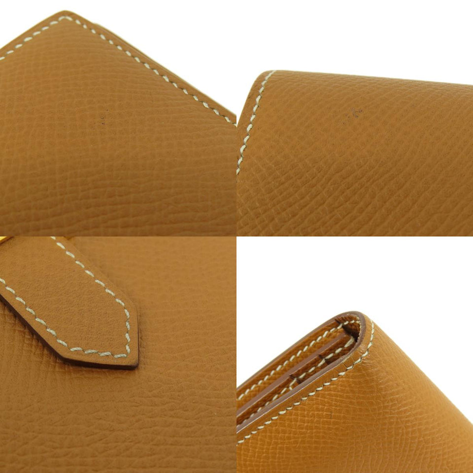 Hermes Bearn Souffle Gold Metal Fittings Long Wallet