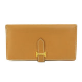 Hermes Bearn Souffle Gold Metal Fittings Long Wallet