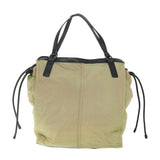 Luxury Burberry Tote Bag Nylon Beige Black Auth 55432