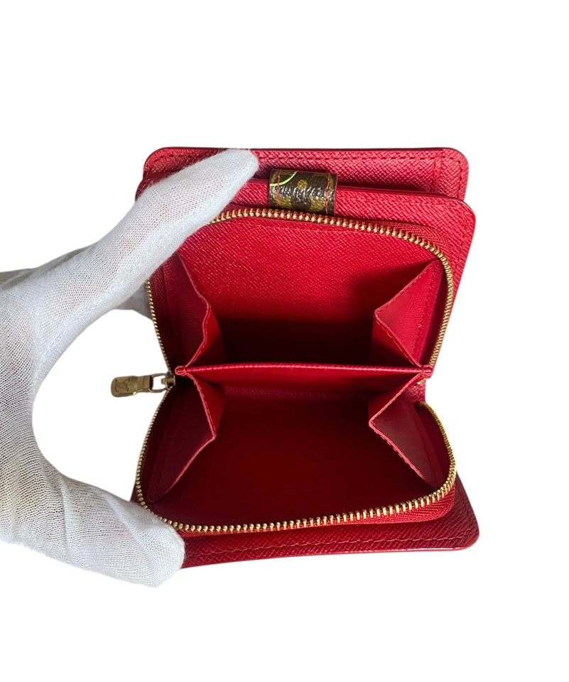 Louis Vuitton x Takashi Murakami 2005 Monogram Cherry Compact Zippy Wallet