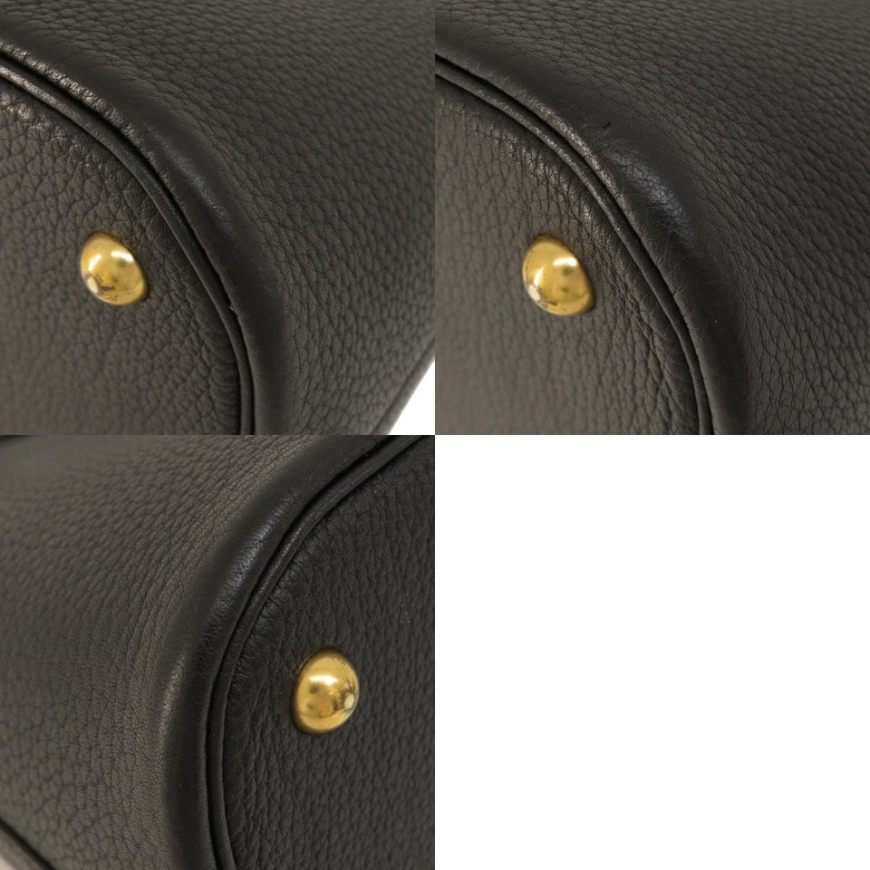 Hermes Bolide 37 Black Gold Hardware Handbag Togo