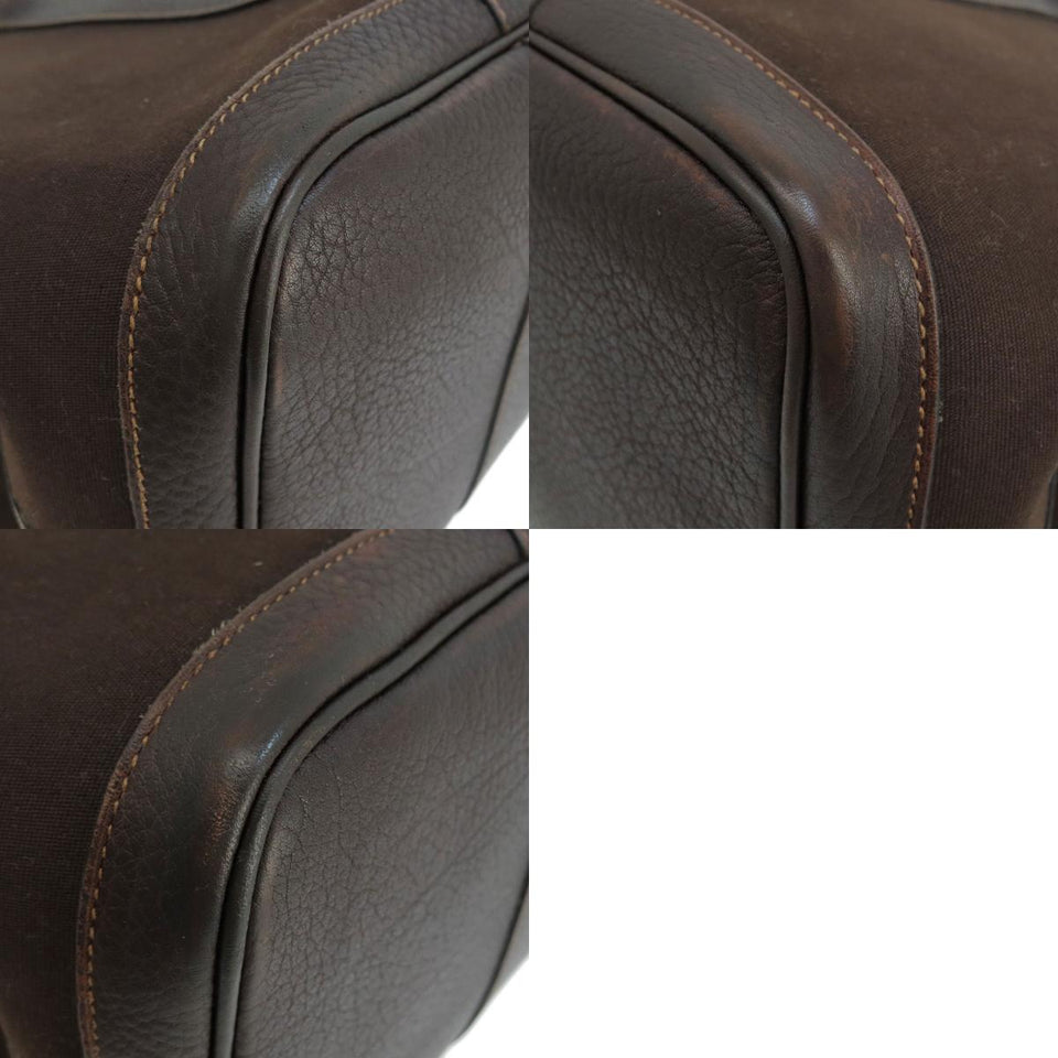 Hermes Garden Party PM Dark Brown Silver Hardware Tote Bag