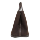 Hermes Garden Party PM Dark Brown Silver Hardware Tote Bag