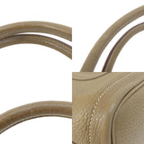 Hermes Garden File MM Etoupe Silver Hardware Tote Bag