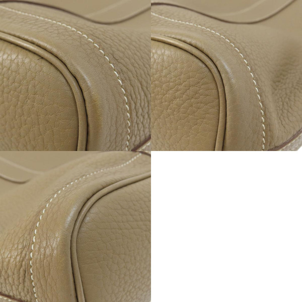 Hermes Garden File MM Etoupe Silver Hardware Tote Bag