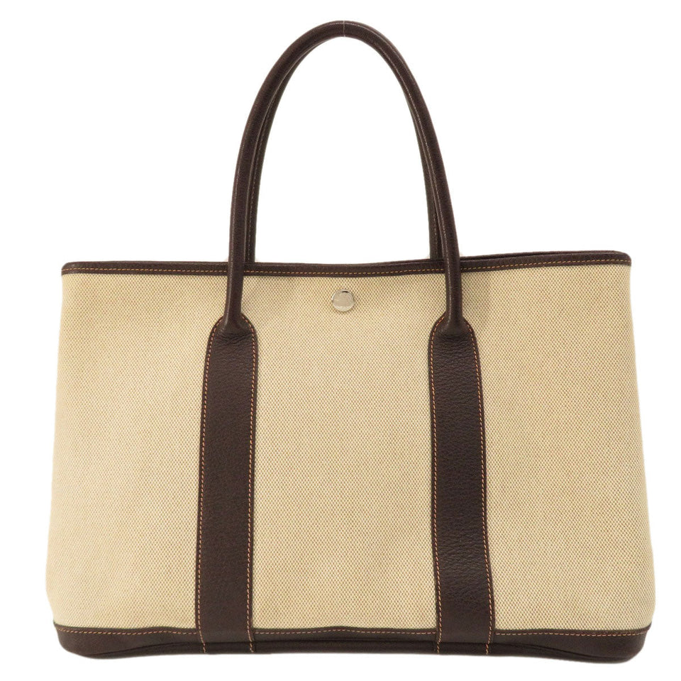 Hermes Garden Party PM Toile H Silver Hardware Tote Bag