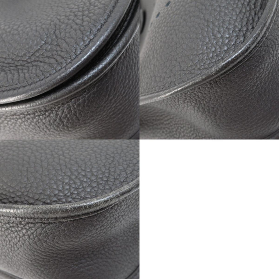 Hermes Evelyn 3 Black Silver Hardware Shoulder Bag Togo