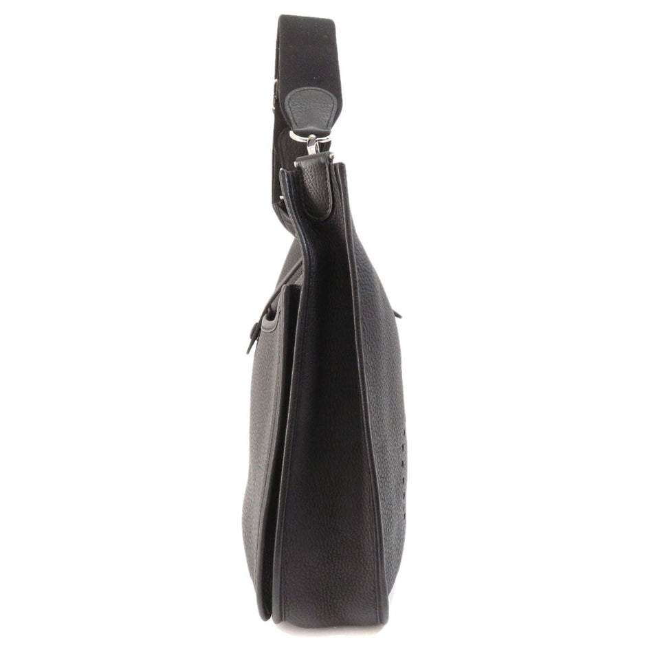 Hermes Evelyn 3 Black Silver Hardware Shoulder Bag Togo
