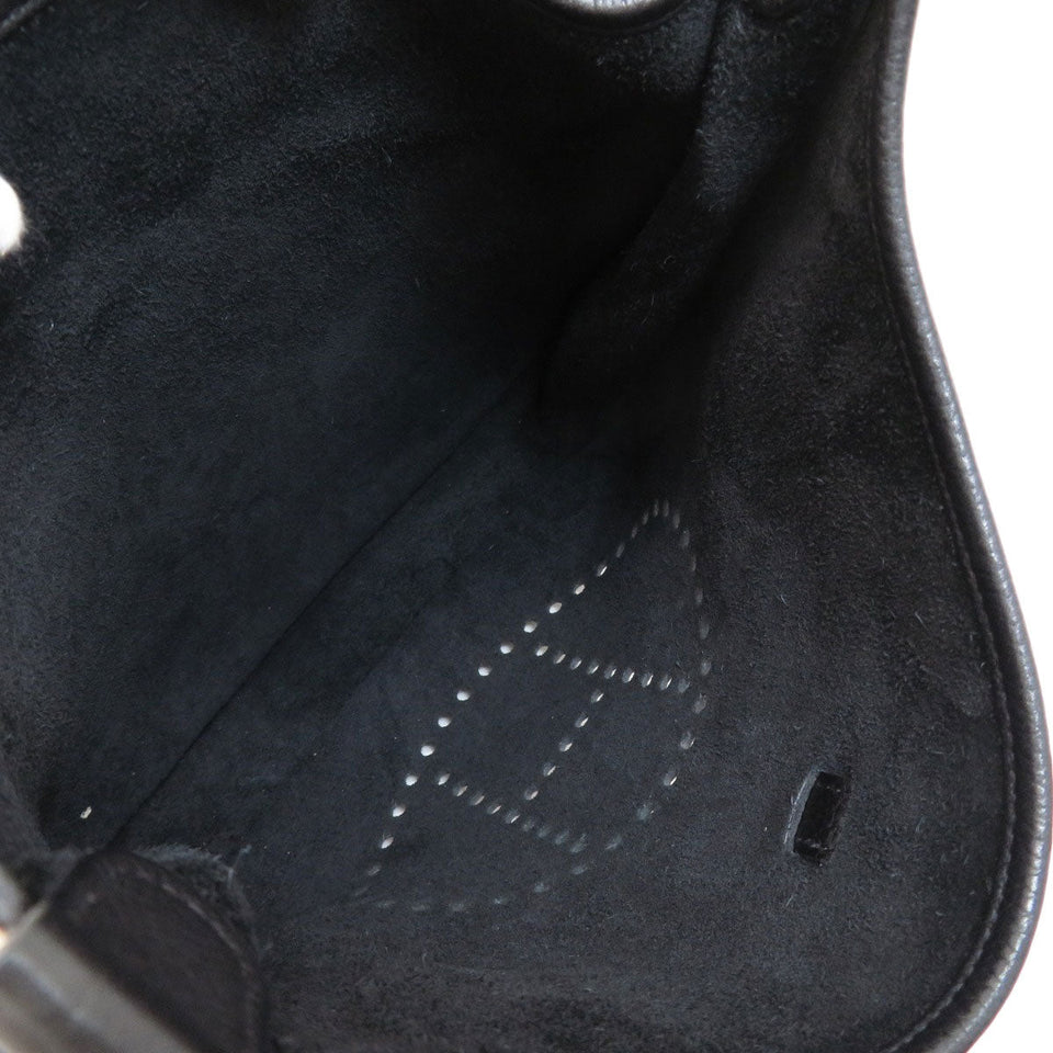 Hermes Evelyn 3 Black Silver Hardware Shoulder Bag Togo