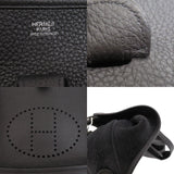 Hermes Evelyn 3 Black Silver Hardware Shoulder Bag Togo