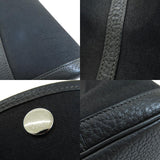 Hermes Garden Party PM Black Silver Metal Fittings Tote Bag