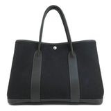 Hermes Garden Party PM Black Silver Metal Fittings Tote Bag