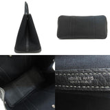 Hermes Garden Party PM Black Silver Metal Fittings Tote Bag