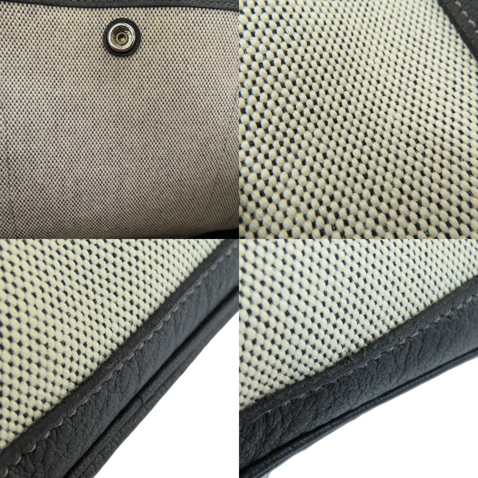 Hermes Garden Party PM Tote Bag Toile H Gray