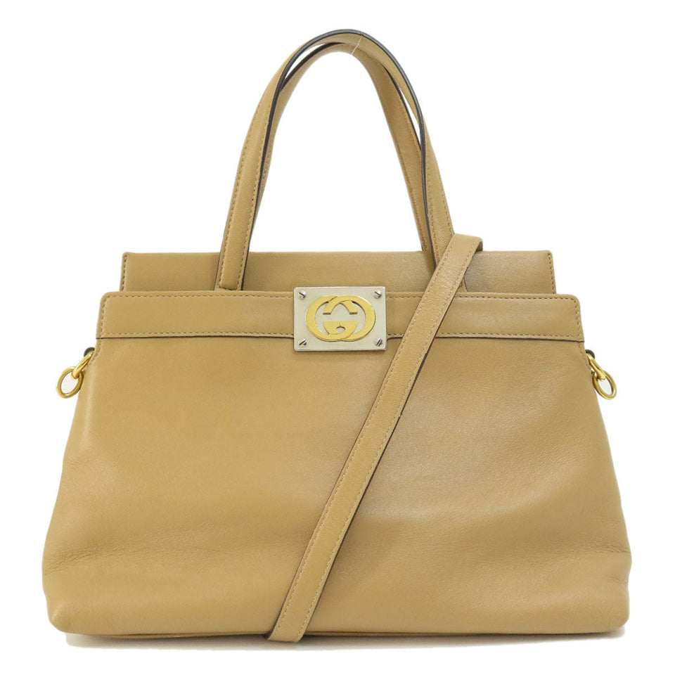 Gucci Handbag 631663 leather Brown 2WAY