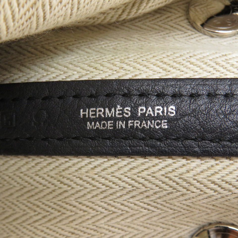 Hermes Garden Party TPM Black Silver Hardware Handbag Negonda