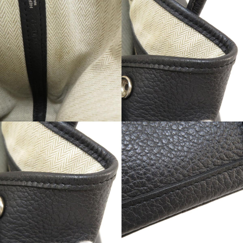 Hermes Garden Party TPM Black Silver Hardware Handbag Negonda