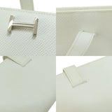 Hermes Bearn Souffle White Silver Metal Fittings Long Wallet