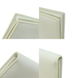 Hermes Bearn Souffle White Silver Metal Fittings Long Wallet