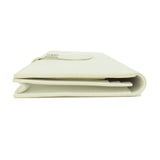 Hermes Bearn Souffle White Silver Metal Fittings Long Wallet