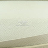 Hermes Bearn Souffle White Silver Metal Fittings Long Wallet
