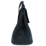 Hermes Valparaiso MM Black Silver Metal Fittings Tote Bag