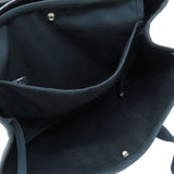 Hermes Valparaiso MM Black Silver Metal Fittings Tote Bag