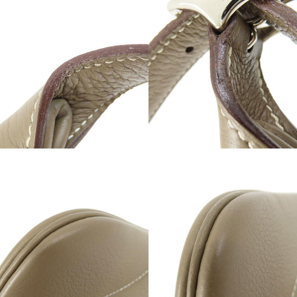 Hermes Trim 31 Etoupe Silver Hardware Shoulder Bag Taurillon