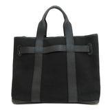 Hermes Petite Centure Black Silver Metal Fittings Tote Bag Canvas