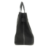 Hermes Petite Centure Black Silver Metal Fittings Tote Bag Canvas