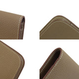 Hermes Dogon GM Etoupe Silver Metal Fittings Long Wallet