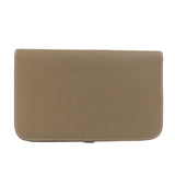 Hermes Dogon GM Etoupe Silver Metal Fittings Long Wallet