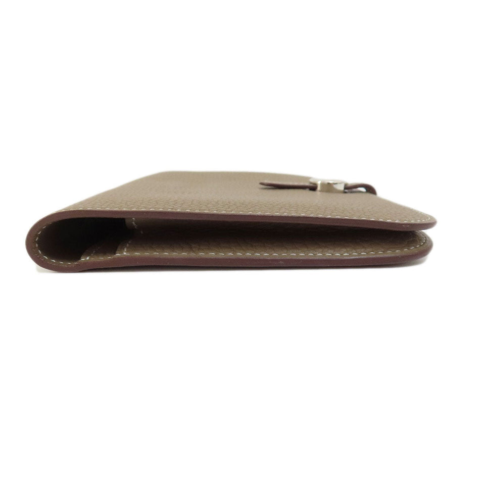 Hermes Dogon GM Etoupe Silver Metal Fittings Long Wallet