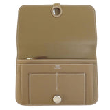 Hermes Dogon GM Etoupe Silver Metal Fittings Long Wallet