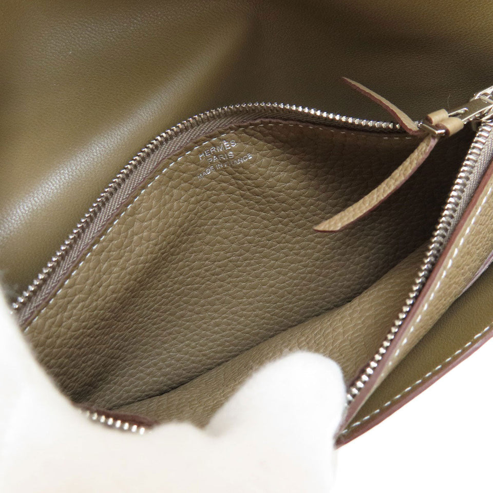 Hermes Dogon GM Etoupe Silver Metal Fittings Long Wallet